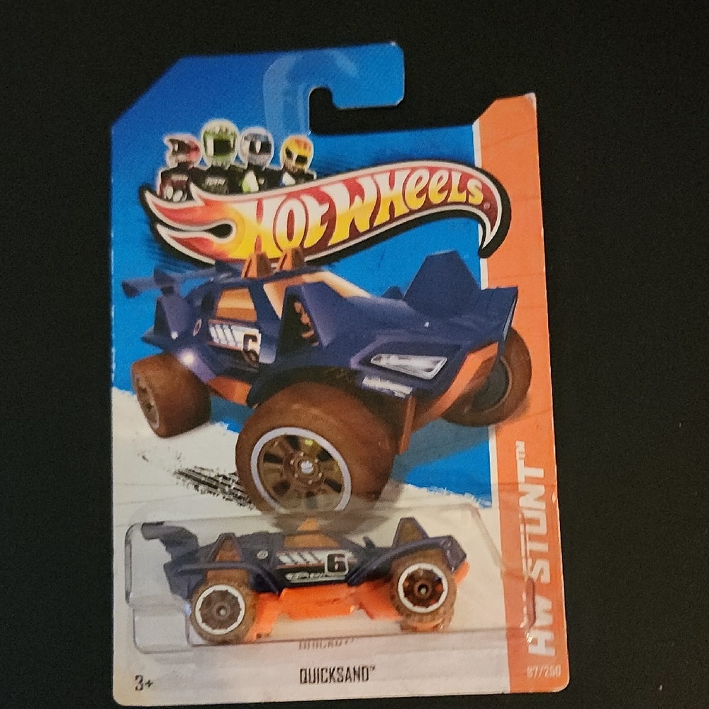 Blue and Orange Stunt Car Hot Wheels Quicksand